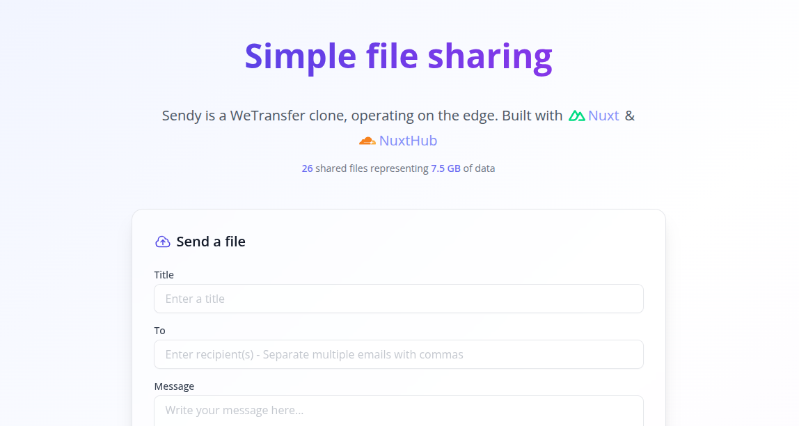 Sendy - Clone de WeTransfer